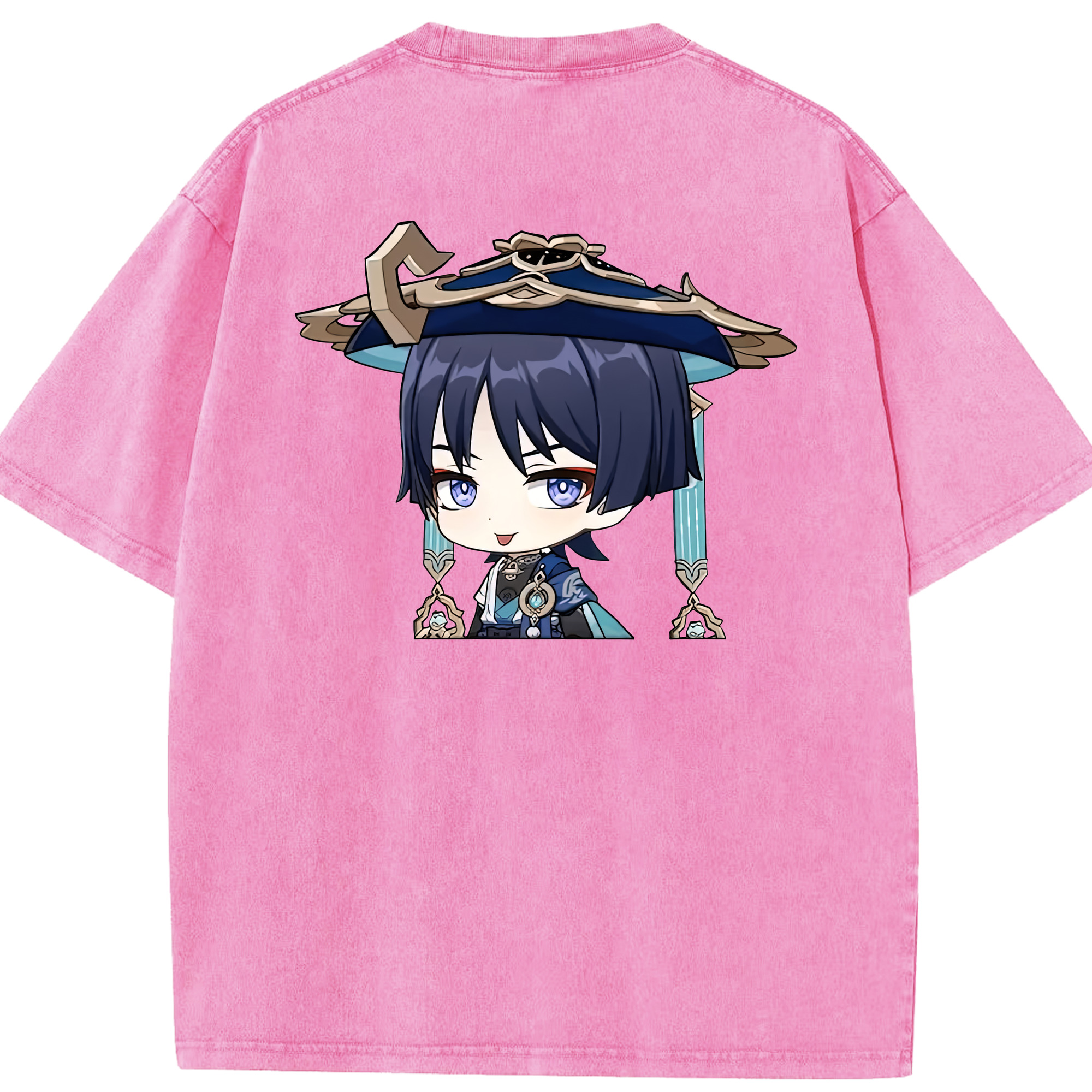 げんし神 さんペい genshin Sanpei 綿100% ヴィンテージ風 半袖Tシャツ（背面プリント）